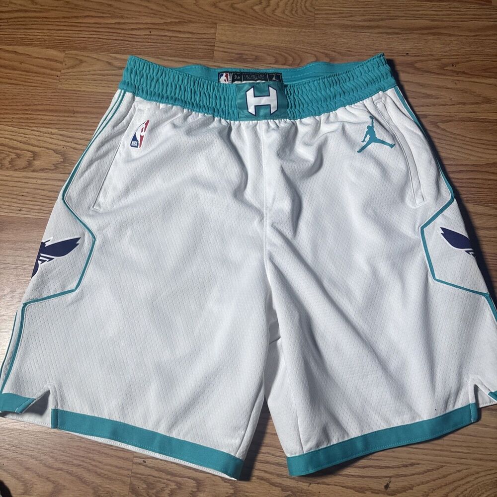 Men's Charlotte Hornets Nike Jordan Association Edition Swingman Shorts Size 34